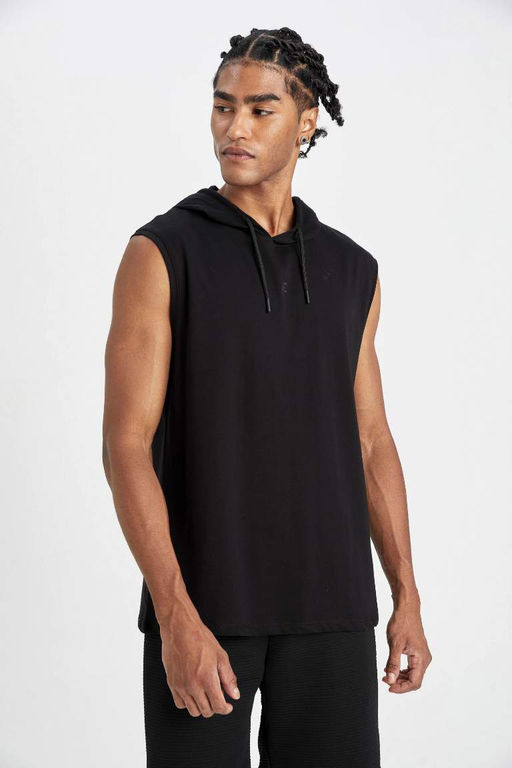 DeFactoFit Майка приталенного кроя с капюшоном  фото 4