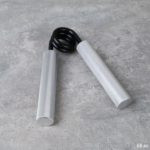 Эспандер кистевой Woohooo Power Grip / WP68S / Сила сопротивления 68 кг /уп 50/ Серебристый