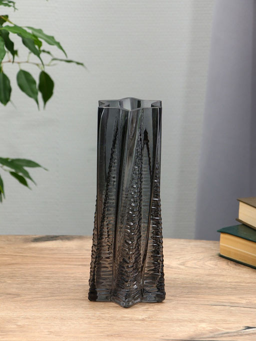 Ваза «Флоранс», 25×11×9 см, стекло, серая