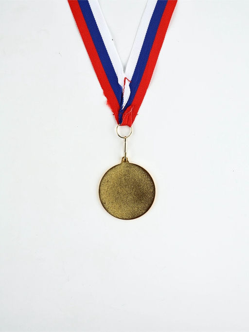 Медаль с уф-печатью «1 место», диам. 5 см, золотая, с лентой