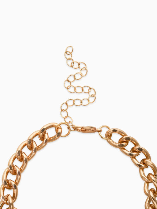 Браслет на цепи «Вишневый рай. Сердечки», L=17 см, красный в золоте