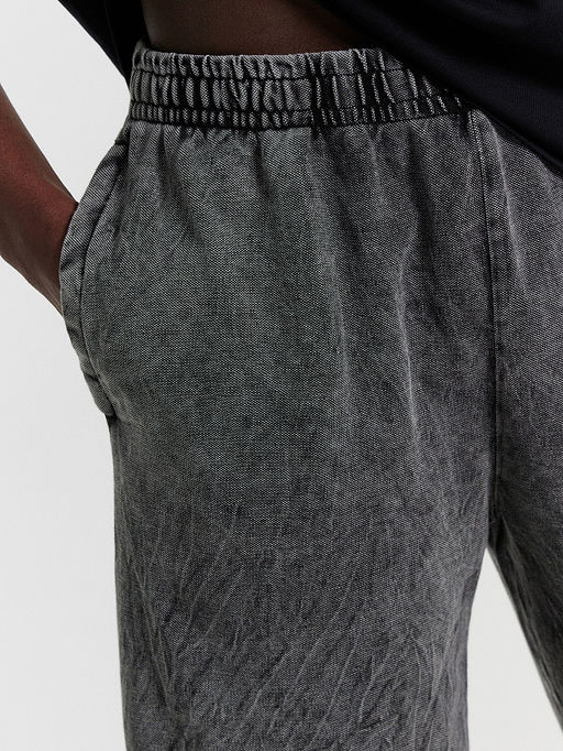 Шорты мужские черные с обработкой эйсид - Mark formelle фото 5