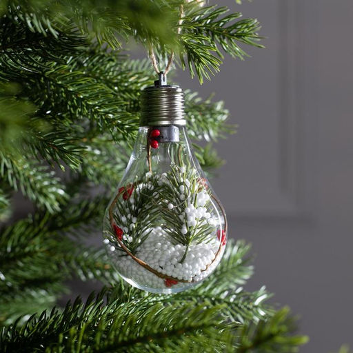 Ёлочный шар Ветка ели, 5 LED, от батареек, свечение белое - Luazon lighting фото 7