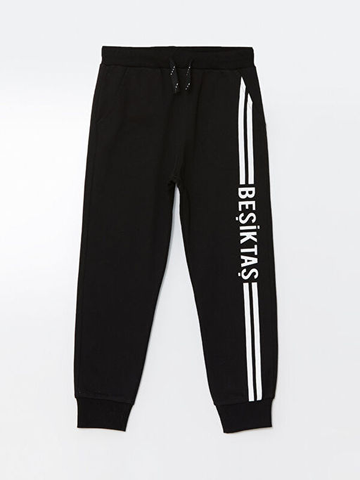 Beli Lastikli Be?ikta? Bask?l? Erkek ?ocuk Jogger E?ofman Alt?