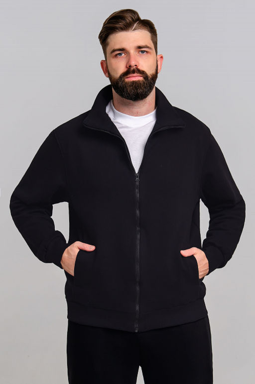 Арт. 65301 Толстовка мужская 50-58 (5 шт) Цвет:черный
