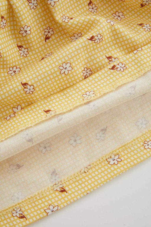 Саржевое платье с длинными рукавами и цветочным принтом для маленьких девочек - Defacto фото 6