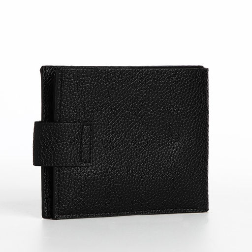 Портмоне мужское, на магните, отдел для купюр, карт, монет, чёрное
