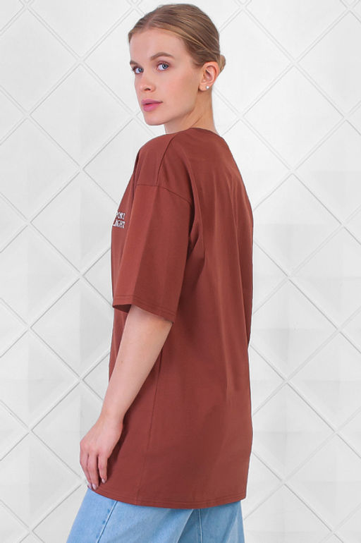 Арт. 3172/2 Футболка женская 44-52 (5 шт) Цвет:кирпичный - Калинка фото 2