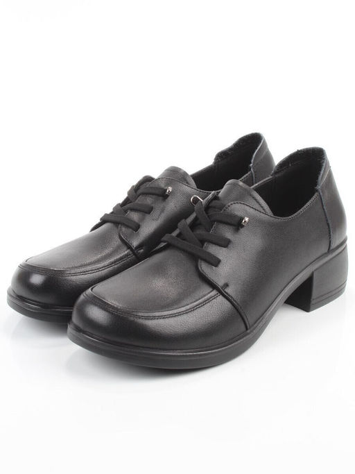 03-YDN15-22 BLACK Полуботинки женские (натуральная кожа)