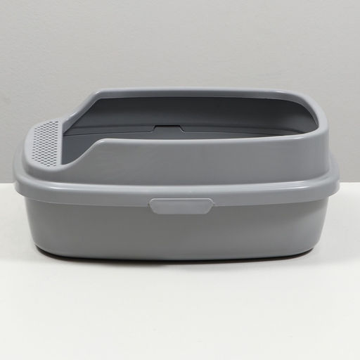 Туалет Айша M с бортом 53×39×21 см серый FIX