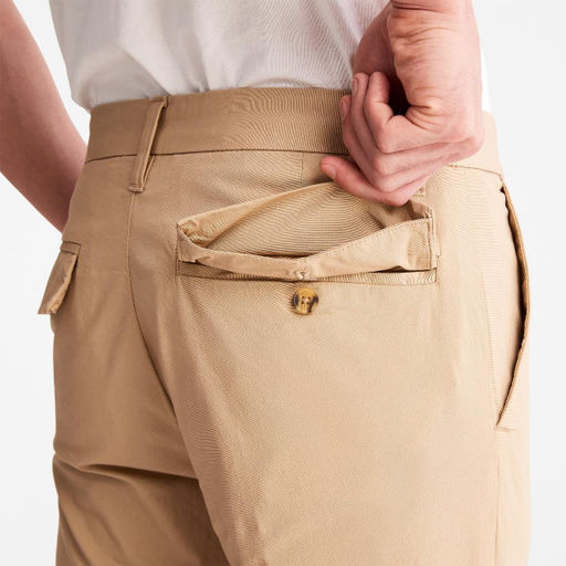 Мужские брюки Timberland Chino Pant Slim Poplin Sargent Lake Straight Super Light Weight бежевые фото 5