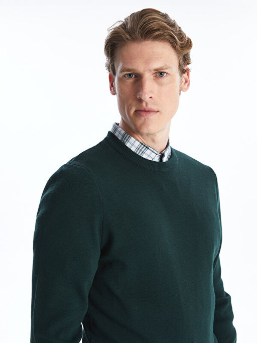 Bisiklet Yaka Erkek Triko Kazak