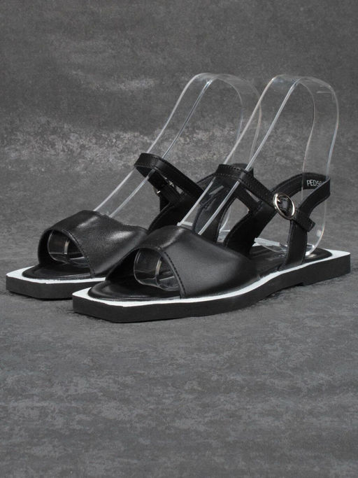 08-PED56-2 BLACK Босоножки женские (натуральная кожа)