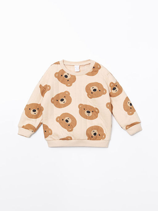 Bisiklet Yaka Erkek Bebek Sweatshirt ve E?ofman Alt 2li