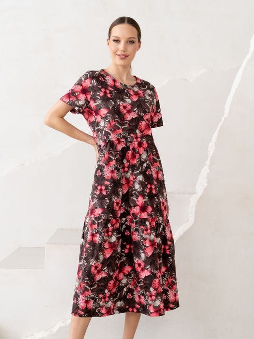 Платье жен.арт.416/1-2,коричнево-розовое - Binita фото 3