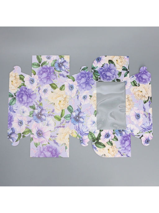 Цена за 5 шт. Коробка для капкейков, кондитерская упаковка двухсторонняя, 6 ячеек «Счастье есть», 25 х 17 х 10 см