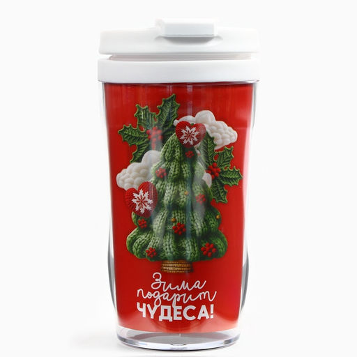 Подарочный набор новогодний Тёплых праздников горячий шоколад, маршмеллоу, термостакан