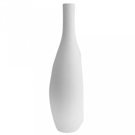 Ваза керамическая "Кейптаун" 2,1л, 18х10см h38см, д/горла - 2,4см, матовая глазурь, цвет - белый, в коробке (Китай)