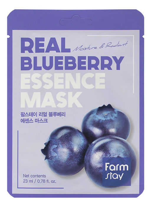 FS Real Blueberry Essence Mask, 23ml*1ea - Тканевая маска с экстрактом черники 23мл*1шт