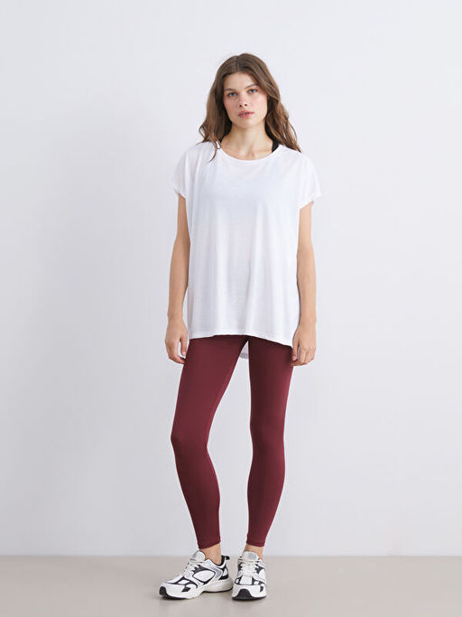 Bisiklet Yaka Oversize Kad?n Spor Ti??rt