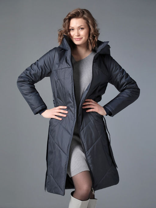 Пальто дем. т.синий