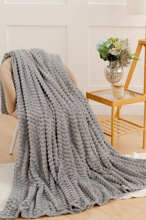 Плед покрывало Черепаха однотонный велсофт - Натали фото 12