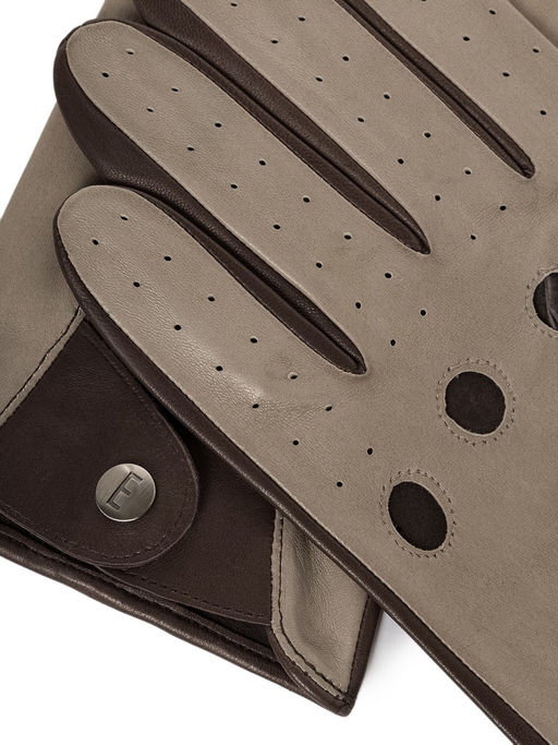 Перчатки мужские б/п IS01115 l.taupe/d.brown