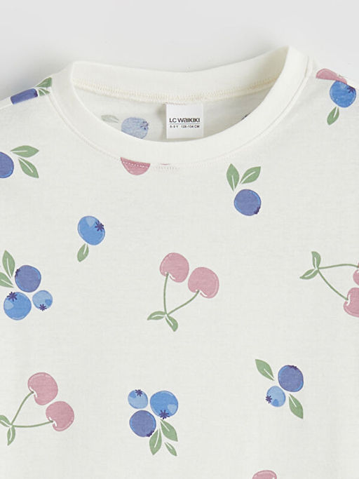 Bisiklet Yaka K?z ?ocuk Pijama Tak?m?