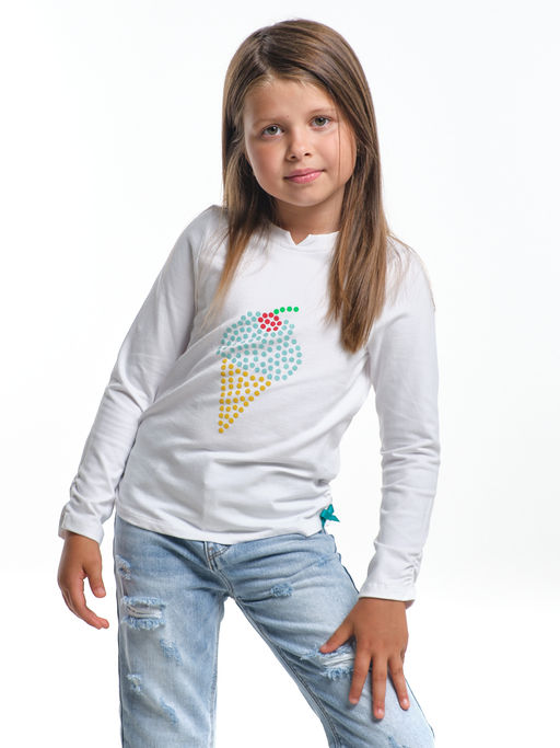 Футболка (лонгслив) UD 3902 белый - Mini maxi фото 3