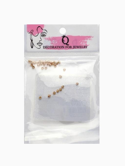 Цена за 2 шт. Кримп - зажимная бусина СМ-369, набор 30 шт. 2.4 мм, цвет золото