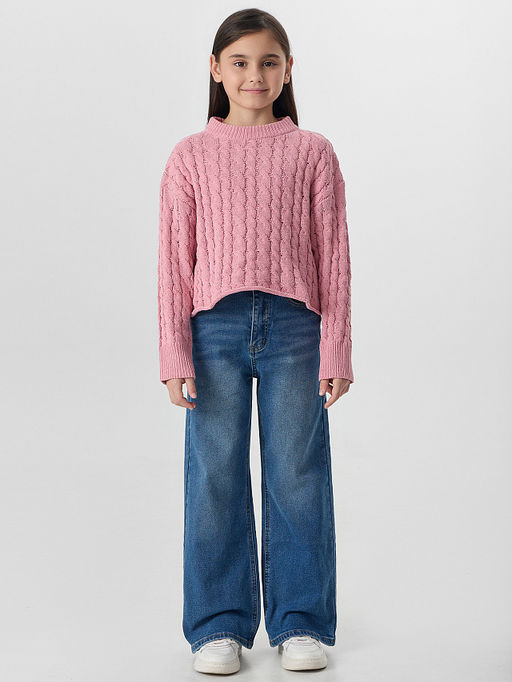 Джемпер для девочек розовый - Mark formelle фото 3