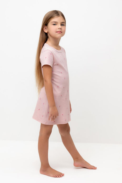 Crockid _ К 1156/розовый жемчуг,цветочная поляна сорочка ночная для дев  фото 3