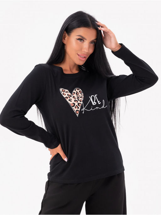 Лонгслив ВЕ женский черный - София фото 6