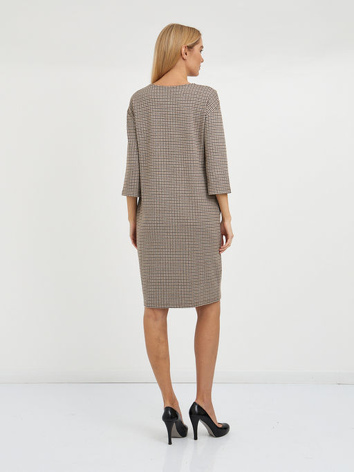 платье в клетку с декоративным элементом - Glenfield фото 7