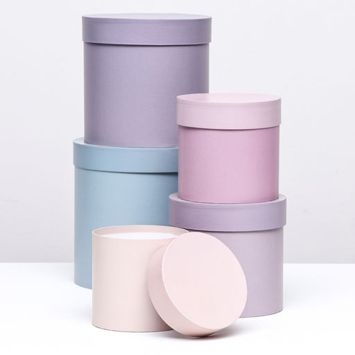 Набор круглых коробок №87, 5 в 1 Мэлани 23 х 23 х 23 - 13,5 х 13,5 х 13,5 см - Simaland фото 2