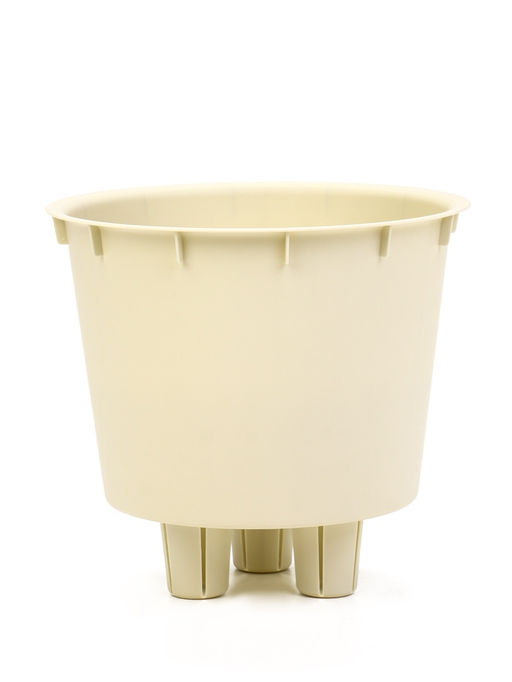 Кашпо для цветов «Рамона», 7.8 л, d=28 см, h=25.5 см, со вставкой, пластиковое, белое