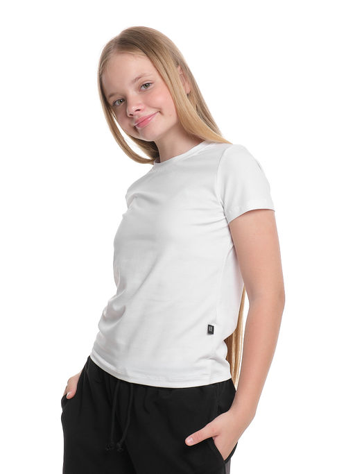 Футболка для девочки скимс для школы с коротким рукавом 22-7694 черный - Mini maxi фото 15