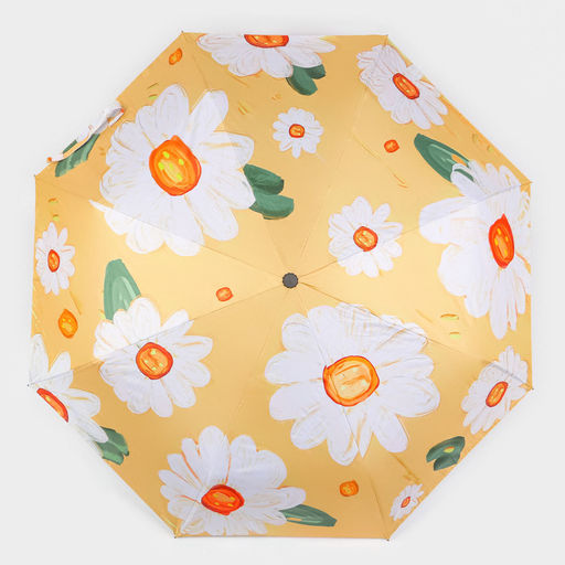 Зонт автоматический Цветы, эпонж, 4 сложения, 8 спиц, R = 49 см, цвет МИКС - Simaland фото 6