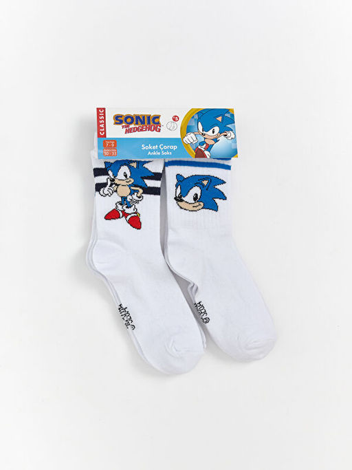 Sonic Desenli Erkek ?ocuk Soket ?orap 5li