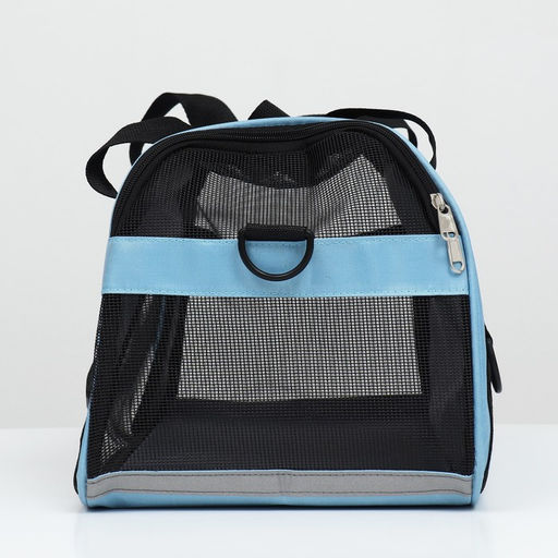 Сумка-переноска сетчатая, 48 х 26 х 31 см, голубая - Пижон фото 6