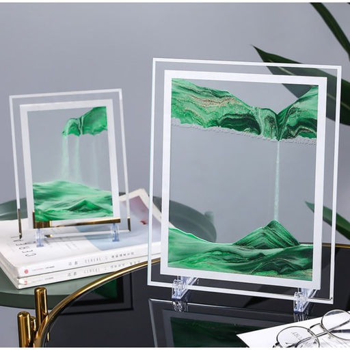 Песочные часы-картина «Кулас», 23×17 см, антистресс, песок зелёный