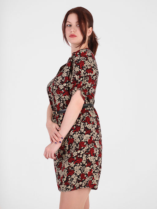 Платье летнее больших размеров с восточным узором - Almond фото 2