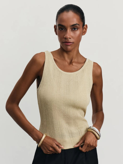 Майка из вискозы с люрексом / Zarina  фото 7