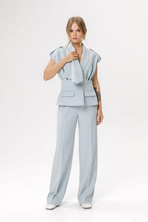 Жилет Pirs 6589 серо-мятный