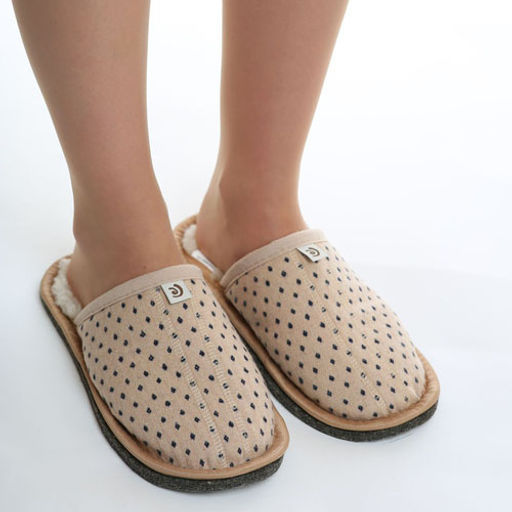 Тапочки-шлепанцы арт.4010-03 МАКО бежевая мушка - Altro фото 2