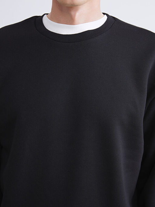 Bisiklet Yaka Erkek Sweatshirt