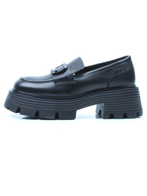 03-5932 BLACK Лоферы женские (натуральная кожа) - Фабричный китай фото 10