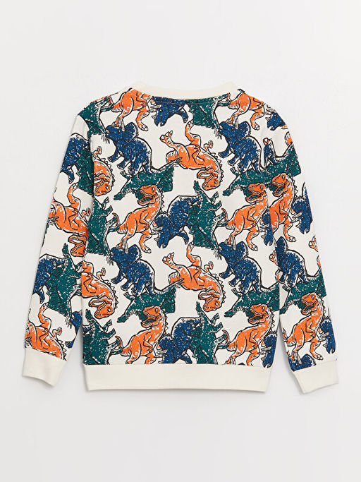 Bisiklet Yaka Bask?l? Uzun Kollu Erkek ?ocuk Ti??rt - Waikiki фото 2