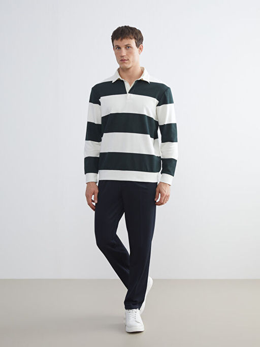 Polo Yaka Erkek Sweatshirt