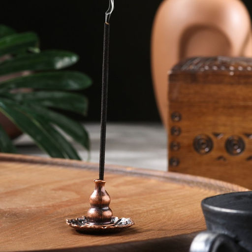 Цена за 2 шт. Подставка для благовоний палочек и спиралей "Цветок", 3,8 х 2,8 см, медная